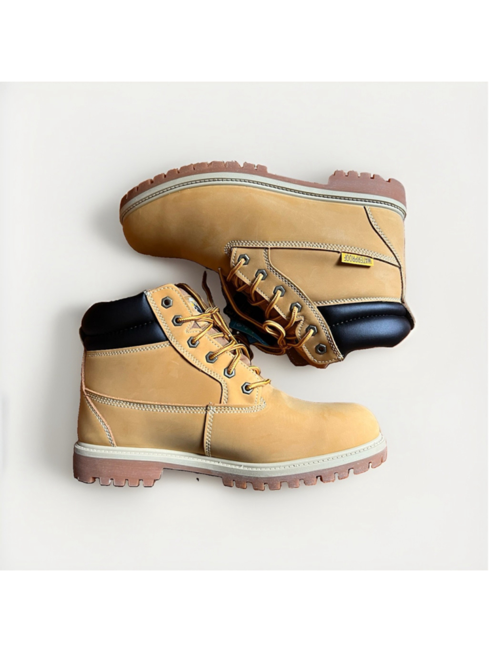 Brahma Hubert Mens Work Boots Size 13 Wheat Leather Waterproof